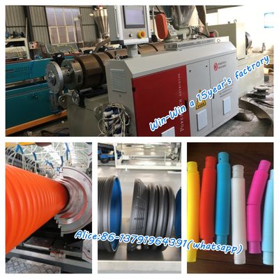 Linea di estrusione a doppia vite singola per tubo corrugato in PVC HDPE in plastica PPR