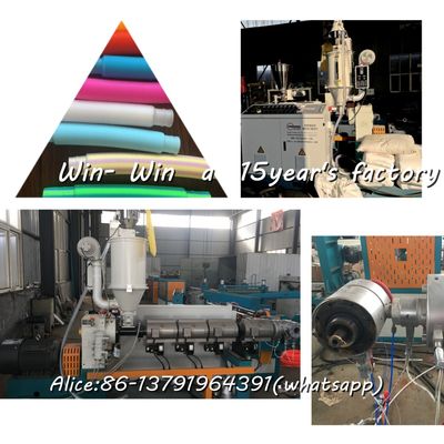 Tubo in PVC PE PP che fa linea di produzione a macchina Linea di estrusione di tubi ondulati a vite singola o doppia