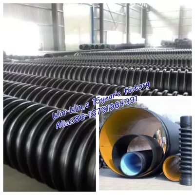 La bobina a spirale dell'HDPE dell'ossatura ha ondulato la linea di produzione dell'estrusione del tubo