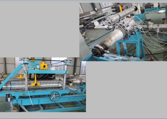 Linea di produzione di plastica ondulata a parete semplice del tubo 35kgh