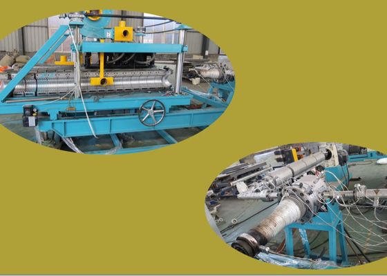 Linea di produzione di plastica ondulata a parete semplice del tubo 35kgh
