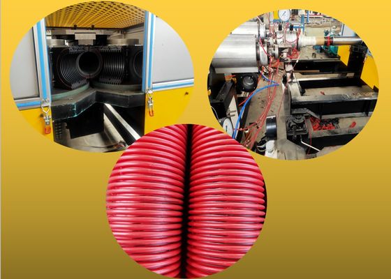 Espulsore ondulato del tubo di spirale del doppio strato dell'HDPE pp del PVC