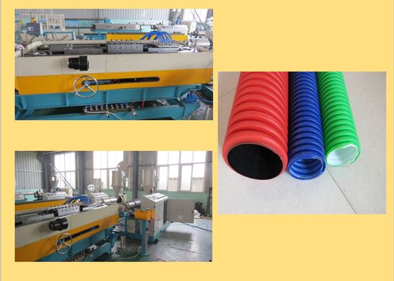 Il PVC doppio 750kg/H ha ondulato l'espulsore del tubo di scarico