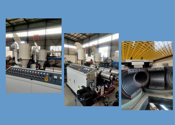 100kw integrale 12m/Min Corrugated Drain Pipe Extruder