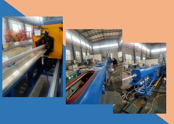 160kg/h PPR tre strati dell'HDPE del tubo della linea una alimentazione dell'estrusione