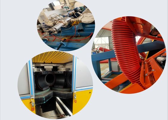 Linea ondulata 100kg/H dell'estrusione del tubo della vite profonda a parete semplice